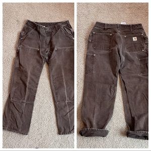 CARHARTT Vintage Women's Brown Duck Canvas Pants utility medium work 12 x 30